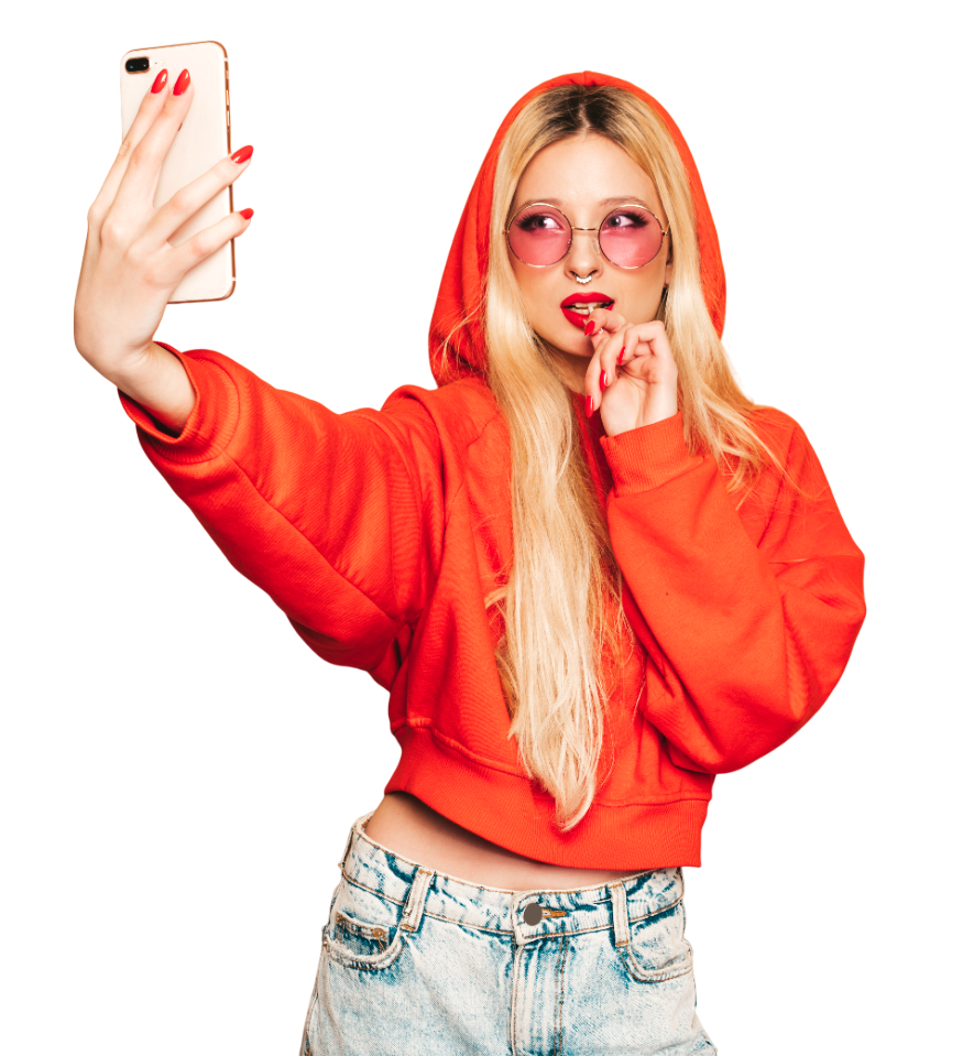 portrait-young-beautiful-hipster-bad-girl-trendy-jeans-clothes-earring-her-nose-sexy-carefree-smiling-blond-woman-takes-selfie-positive-model-licking-round-sugar-candy-Photoroom